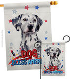 Patriotic Dalmatian - Pets Nature Vertical Impressions Decorative Flags HG120136 Made In USA