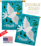 Want Peace - Expression Inspirational Vertical Impressions Decorative Flags HG120097 Made In USA