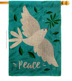 Want Peace - Expression Inspirational Vertical Impressions Decorative Flags HG120097 Made In USA