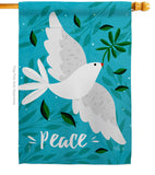 Want Peace - Expression Inspirational Vertical Impressions Decorative Flags HG120097 Made In USA