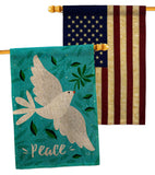 Want Peace - Expression Inspirational Vertical Impressions Decorative Flags HG120097 Made In USA