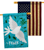 Want Peace - Expression Inspirational Vertical Impressions Decorative Flags HG120097 Made In USA