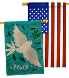 Want Peace - Expression Inspirational Vertical Impressions Decorative Flags HG120097 Made In USA