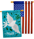 Want Peace - Expression Inspirational Vertical Impressions Decorative Flags HG120097 Made In USA