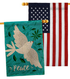 Want Peace - Expression Inspirational Vertical Impressions Decorative Flags HG120097 Made In USA