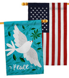 Want Peace - Expression Inspirational Vertical Impressions Decorative Flags HG120097 Made In USA