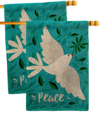 Want Peace - Expression Inspirational Vertical Impressions Decorative Flags HG120097 Made In USA