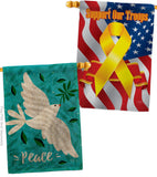 Want Peace - Expression Inspirational Vertical Impressions Decorative Flags HG120097 Made In USA