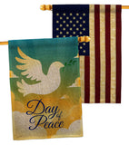 Day of Peace - Expression Inspirational Vertical Impressions Decorative Flags HG190074 Made In USA