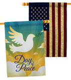 Day of Peace - Expression Inspirational Vertical Impressions Decorative Flags HG190074 Made In USA