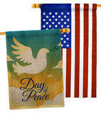 Day of Peace - Expression Inspirational Vertical Impressions Decorative Flags HG190074 Made In USA