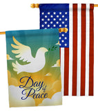 Day of Peace - Expression Inspirational Vertical Impressions Decorative Flags HG190074 Made In USA