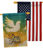 Day of Peace - Expression Inspirational Vertical Impressions Decorative Flags HG190074 Made In USA