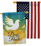 Day of Peace - Expression Inspirational Vertical Impressions Decorative Flags HG190074 Made In USA