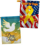 Day of Peace - Expression Inspirational Vertical Impressions Decorative Flags HG190074 Made In USA