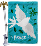 Want Peace - Expression Inspirational Vertical Impressions Decorative Flags HG120097 Made In USA