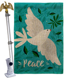 Want Peace - Expression Inspirational Vertical Impressions Decorative Flags HG120097 Made In USA