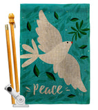 Want Peace - Expression Inspirational Vertical Impressions Decorative Flags HG120097 Made In USA