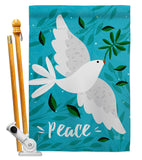 Want Peace - Expression Inspirational Vertical Impressions Decorative Flags HG120097 Made In USA