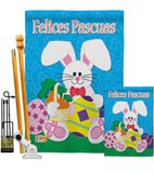 Felices Pascuas - Easter Spring Vertical Impressions Decorative Flags HG103029S Made In USA