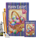 Easter Basket - Easter Spring Vertical Impressions Decorative Flags HG103040 Made In USA