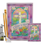 Christ is Risen - Easter Spring Vertical Impressions Decorative Flags HG103043 Made In USA