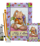 Bunny and Beans - Easter Spring Vertical Impressions Decorative Flags HG103056 Made In USA