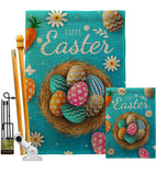 Colourful Egg Bracket - Easter Spring Vertical Impressions Decorative Flags HG103082 Made In USA