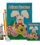 Felices Pascuas - Easter Spring Vertical Impressions Decorative Flags HG120024 Made In USA