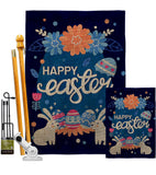 Happy Easter Bunny - Easter Spring Vertical Impressions Decorative Flags HG137365 Made In USA