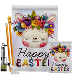 Happy Bunny - Easter Spring Vertical Impressions Decorative Flags HG137443 Made In USA