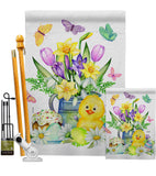 Easter Duckie - Easter Spring Vertical Impressions Decorative Flags HG137450 Made In USA
