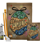 Colourful Happy Easter Egg - Easter Spring Vertical Impressions Decorative Flags HG192022 Made In USA