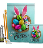 Bunny Easter Eggs - Easter Spring Vertical Impressions Decorative Flags HG192373 Made In USA