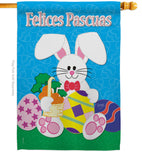 Felices Pascuas - Easter Spring Vertical Impressions Decorative Flags HG103029S Made In USA