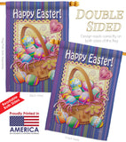 Easter Basket - Easter Spring Vertical Impressions Decorative Flags HG103040 Made In USA