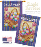 Easter Basket - Easter Spring Vertical Impressions Decorative Flags HG103040 Made In USA