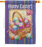 Easter Basket - Easter Spring Vertical Impressions Decorative Flags HG103040 Made In USA