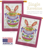 Egg Bunny - Easter Spring Vertical Impressions Decorative Flags HG103041 Made In USA