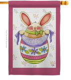 Egg Bunny - Easter Spring Vertical Impressions Decorative Flags HG103041 Made In USA
