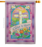 Christ is Risen - Easter Spring Vertical Impressions Decorative Flags HG103043 Made In USA