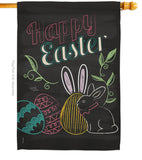 Colorful Easter Eggs - Easter Spring Vertical Impressions Decorative Flags HG103054 Made In USA