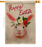 Sweet Easter Bunny - Easter Spring Vertical Impressions Decorative Flags HG103073 Made In USA