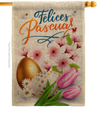 Felices Pascuas - Easter Spring Vertical Impressions Decorative Flags HG103081 Made In USA