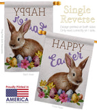 Bunny Eggs - Easter Spring Vertical Impressions Decorative Flags HG103083 Made In USA