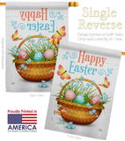 Easter Floral Basket - Easter Spring Vertical Impressions Decorative Flags HG103084 Made In USA