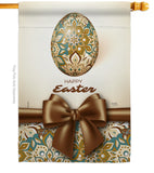 Easter Faberge Egg - Easter Spring Vertical Impressions Decorative Flags HG103085 Made In USA