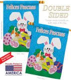 Felices Pascuas - Easter Spring Vertical Impressions Decorative Flags HG120024 Made In USA