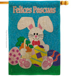 Felices Pascuas - Easter Spring Vertical Impressions Decorative Flags HG120024 Made In USA