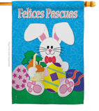 Felices Pascuas - Easter Spring Vertical Impressions Decorative Flags HG120024 Made In USA